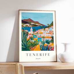 Tenerife Travel Poster Spanish Island Art Print - thumbnail 1