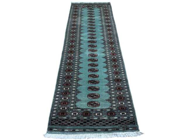 2.6x8 Teal Color Bokhara Rug - Runner Hallway Luxury Bukhara Fine Quality Woolen Afghan - image 1