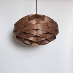 Newwood Pendant Light-Oval Woven Light-Walnut-Chandelier-Lighting-Ceiling Light - thumbnail 2