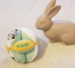 Montessori-style Gripping Ball With Panda-Patterned Bells - Personalizable Your Little One's First Name