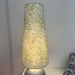 50cm Extra Tall Conical Lampshade - Handmade Fabric Floor Lamp Shade Made in Britain - thumbnail 2