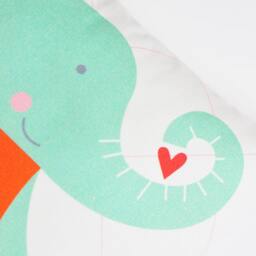 Decorative Throw Pillow For Kids Room With Girl Elephant, By Pinknounou - thumbnail 2