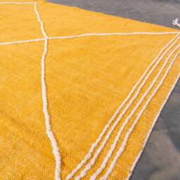 Handmade Moroccan Zanafi Kilim Rug Berber Cotton Carpet - 7x10 Ft - thumbnail 4