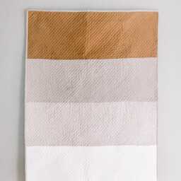 Muted Rainbow Linen Baby Quilt Neutral Nursery Blanket - thumbnail 2