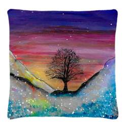 Sycamore-Gap-Cushion-40cmx40cm-Free Delivery-Pillow-Bright Cushion Cover-Colourful Cushion-Birthday Gift-Original Cover - thumbnail 1