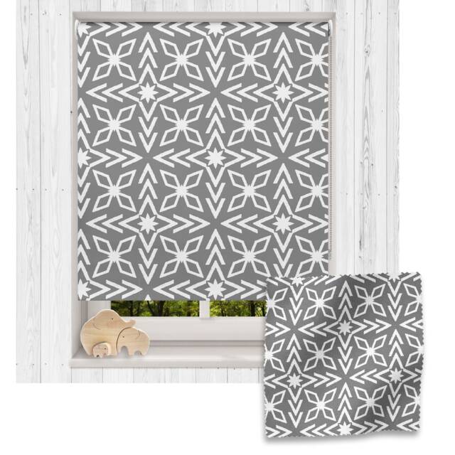 Modern Grey Diamonds Roller Blind, Children's Made To Measure, Pattern Blind - image 1