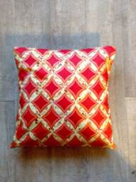 Bag Wit Wax Design Cushion 40cm Side Prints African Coral Gold - thumbnail 1