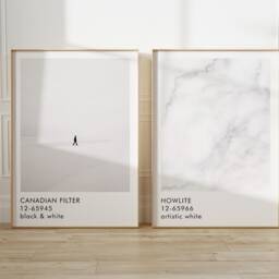 White Howlite Texture Art Print Minimalist Gemstone Photography - thumbnail 3