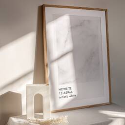 White Howlite Texture Art Print Minimalist Gemstone Photography - thumbnail 2