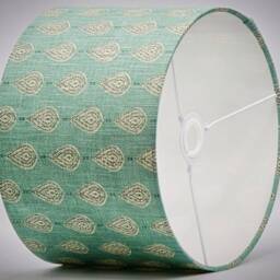 Green White Raindrop Lampshade, Table Floor Lamp/Ceiling Pendant Small Medium Large 15cm 20cm 25cm 30cm 35cm 40cm Fabric Drum Light Shade - thumbnail 3