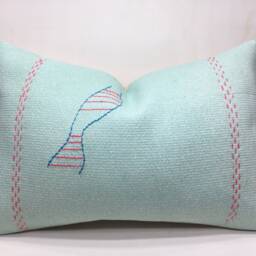 Vintage Kilim Lumbar Pillow, Handwoven Turkish Cushion Cover - 16x24 - thumbnail 2