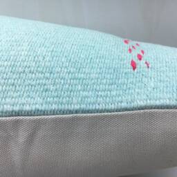 Vintage Kilim Lumbar Pillow, Handwoven Turkish Cushion Cover - 16x24 - thumbnail 4