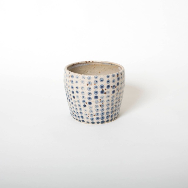 Handmade Polka Dot Ceramic Planter Farmhouse Style Pottery Vase - image 1