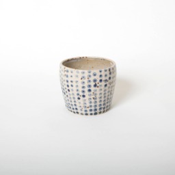 Handmade Polka Dot Ceramic Planter Farmhouse Style Pottery Vase