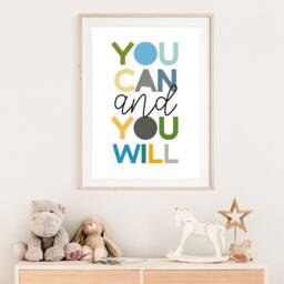 Boys Bedroom Prints, Nursery Motivational Inspirational Decor, Wall Art, Blue & Green Prints - thumbnail 2