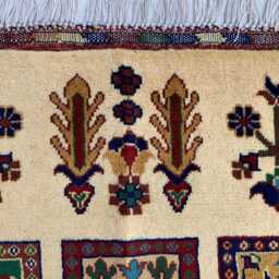3x5 Floral Pattern Handwoven Afghan Wool Rug - Carpet For Bedroom Boho - thumbnail 4