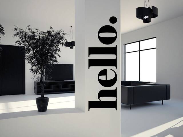Hello. Wall Decal For Door Entrance Vinyl Sticker - Available in Different Sizes & Colors - image 1