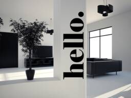 Hello. Wall Decal For Door Entrance Vinyl Sticker - Available in Different Sizes & Colors - thumbnail 1