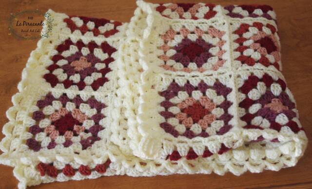 Blanket Plaid Crochet Granny Square Cassica, For Baby, Cot, Wheelchair, Stroller, Stroller. Mid Spring Season - image 1
