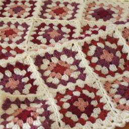 Blanket Plaid Crochet Granny Square Cassica, For Baby, Cot, Wheelchair, Stroller, Stroller. Mid Spring Season - thumbnail 2