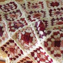 Blanket Plaid Crochet Granny Square Cassica, For Baby, Cot, Wheelchair, Stroller, Stroller. Mid Spring Season - thumbnail 3