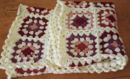 Blanket Plaid Crochet Granny Square Cassica, For Baby, Cot, Wheelchair, Stroller, Stroller. Mid Spring Season - thumbnail 1