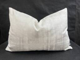 A Pair Of Luxury Designer Silver Grey Textured Satin Cushion Cover Throw Pillow - thumbnail 1