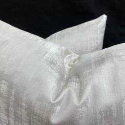 A Pair Of Luxury Designer Silver Grey Textured Satin Cushion Cover Throw Pillow - thumbnail 3