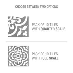 Tile Stickers, Beja, Suitable For Wall & Floor, Waterproof, Decoration, All Sizes, Modern Decor, Art Print, Pack Of 10, Skugwp - thumbnail 3