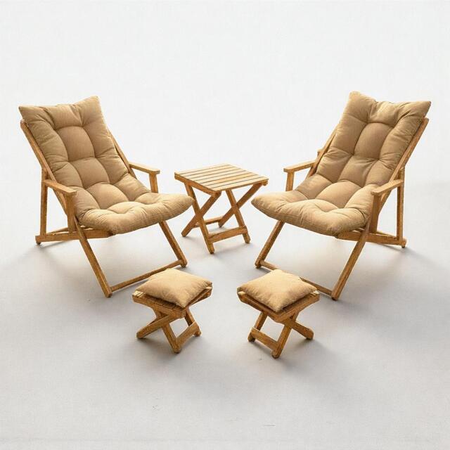 stylish Wooden Chair With Armrest - Durable Indoor & Outdoor Furniture For Garden, Patio, Poolside, & Balcony. Minimalist Room Chair - image 1