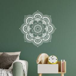 Mandala Wall Vinyl Decal Meditation Room Pattern Symbol Of Universe Cosmos Indian Religious Spiritual Modern Home Decor - #1256Da - thumbnail 2