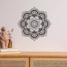 Mandala Wall Vinyl Decal Meditation Room Pattern Symbol Of Universe Cosmos Indian Religious Spiritual Modern Home Decor - #1256Da - thumbnail 3