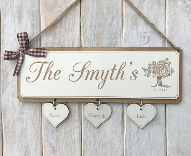 Personalised Mother's Day Gift For Mum Family Plaque - Surname Est Year - image 1
