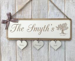 Personalised Mother's Day Gift For Mum Family Plaque - Surname Est Year - thumbnail 1