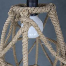 Hemp Rope Pendant Light Modern Rustic Lighting Fixture - thumbnail 3