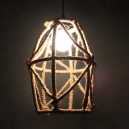 Hemp Rope Pendant Light Modern Rustic Lighting Fixture - thumbnail 2