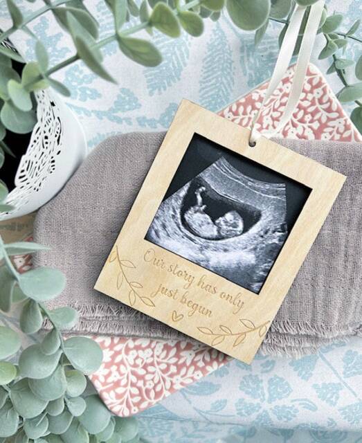 Our Story Has Just Begun Mini Scan Frame Decoration - Pregnancy Photograph Decoration, Gift From Bump, Baby Ultrasound Scan, Mum To Be