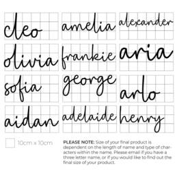 Personalized Wooden Script Name Sign - Nursery Wall Decor - thumbnail 4