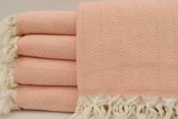 "Turkish Blanket, Turkish Throw, Large Towel, Bed Rug, 200cmx225cm, Coral Blanket, Bed Cover, Turkish Towel, Beach Throw, 79""x89" - thumbnail 1