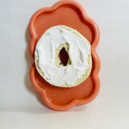Bagel With Cream Cheese/ Dopamine Decor/ Maximalist Fake Food/ Food Pop Art/ Wall Sculpture/ Funky Unique Gift/Kitchen - thumbnail 2