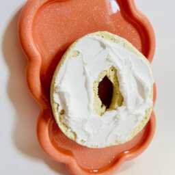 Bagel With Cream Cheese/ Dopamine Decor/ Maximalist Fake Food/ Food Pop Art/ Wall Sculpture/ Funky Unique Gift/Kitchen - thumbnail 3