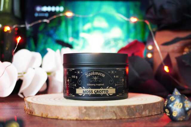 Moss Grotto Candle - Silksong Inspired Green Leaves, Eucalyptus, Lily Of The Valley, Violet, Cedar, Patchouli Vegan, Hand-Poured, 4Oz - image 1