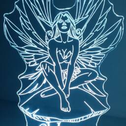 Personalised Fairy Night Light - Fantasy Lamp Children's Kids Bedroom Girls Room Led Birthday - thumbnail 2