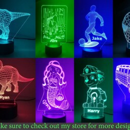 Personalised Fairy Night Light - Fantasy Lamp Children's Kids Bedroom Girls Room Led Birthday - thumbnail 4