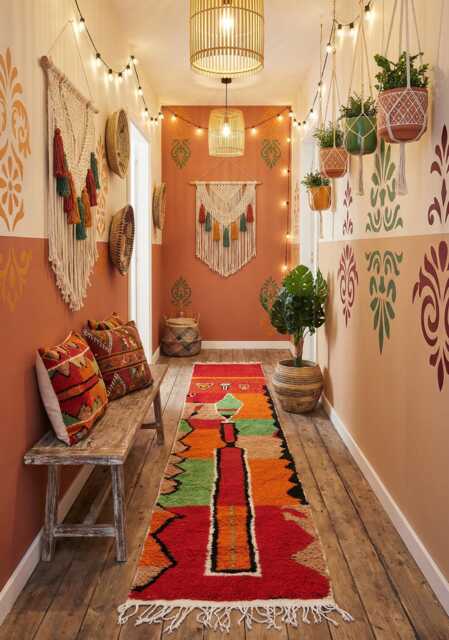 Handmade Wool Berber Runner Rug Custom Moroccan Design - image 1