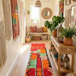 Handmade Wool Berber Runner Rug Custom Moroccan Design - thumbnail 4