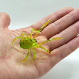 Glass Green Spider Figurine, Figurine Blown Spider, Handblown Glass Lampwork Animal Figurine, Miniatures - thumbnail 2