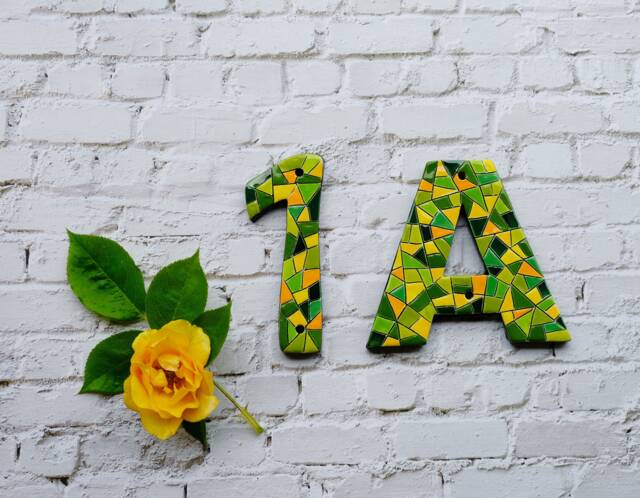 Mosaic Letters, Custom Name Sign, Letter A, Personalized Family Name, Home Wall Decor - image 1