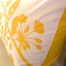 Yellow On Off White Blooming Blossom Rectangle Pillow - thumbnail 4