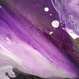 Abstract Acrylic Painting, Purple Autumn Art - 40x40 cm - thumbnail 2